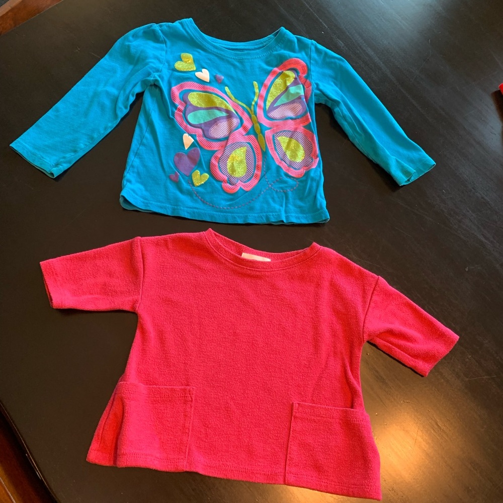 Little Girl Sweater (with pockets 😉) and a Cute Butterfly T-Shirt 12-18 Months